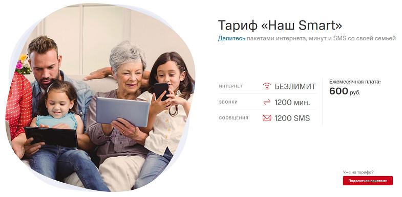 Тариф МТС "Наш Smart"